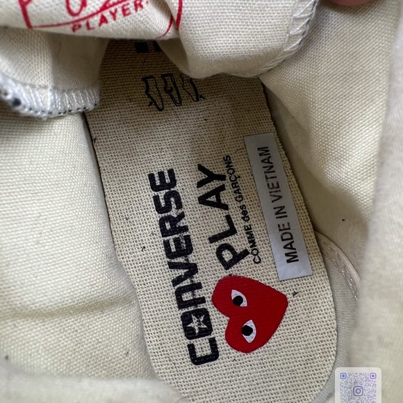 Comme des Garçons PLAY CdG PLAY x Converse Womens Unisex Chuck Taylor All Star P - Picture 6 of 7